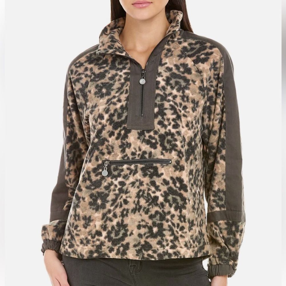 JOHNNY WAS Calme Printed Fleece Jacket, Size Large